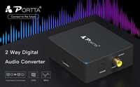 Portta 2-порта цифровий коаксіальний/Toslink оптичний аудіоконвертер