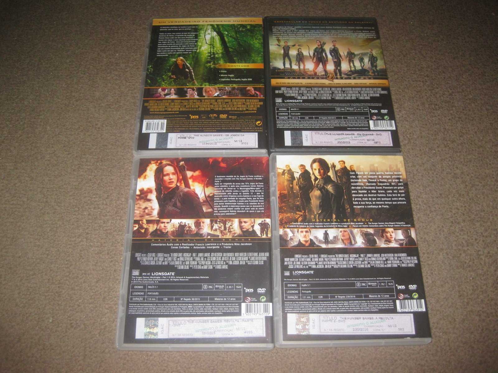 Quadrilogia em DVD "The Hunger Games" com Jennifer Lawrence