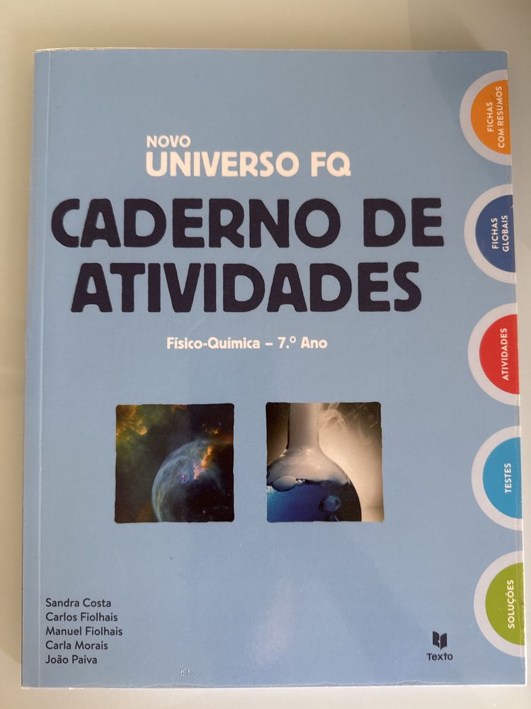 Cadernos de atividades 7º ano todas as disciplinas em excelente estado