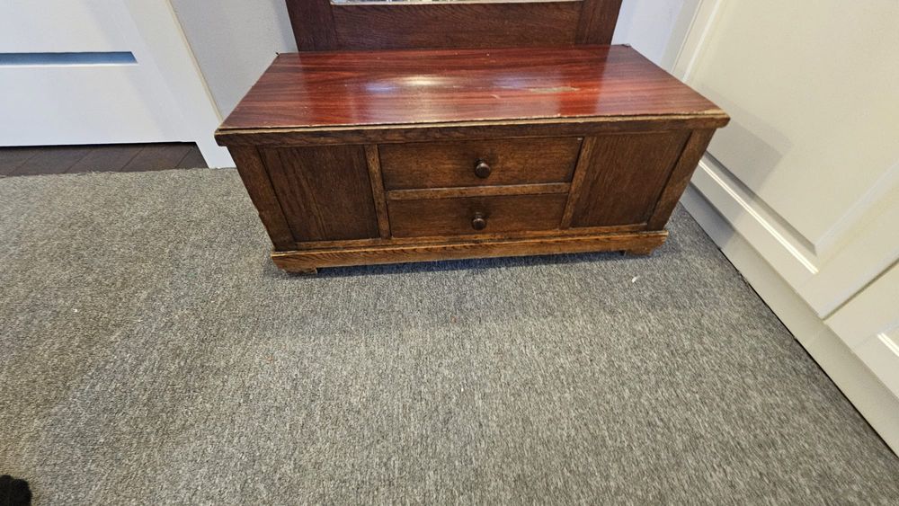 Tremo toaletka PRL vintage lustro kryształowe