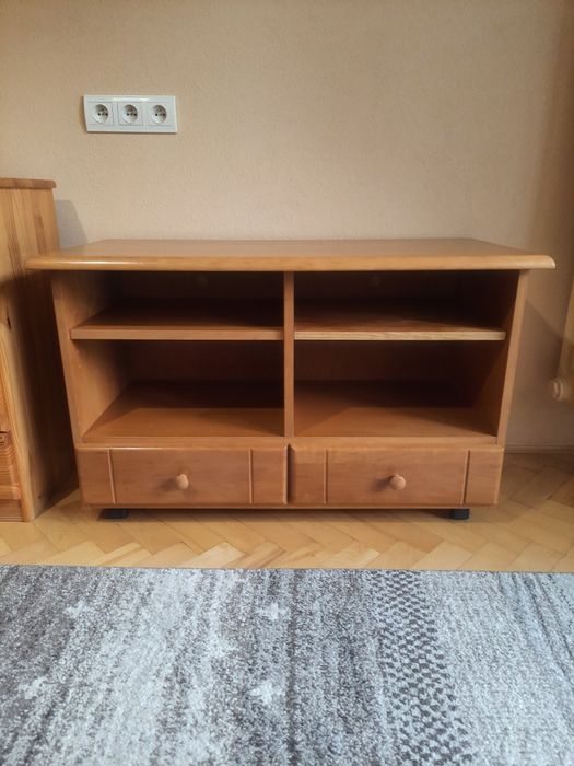Szafka pod telewizor RTV drewniana. Na kółkach!