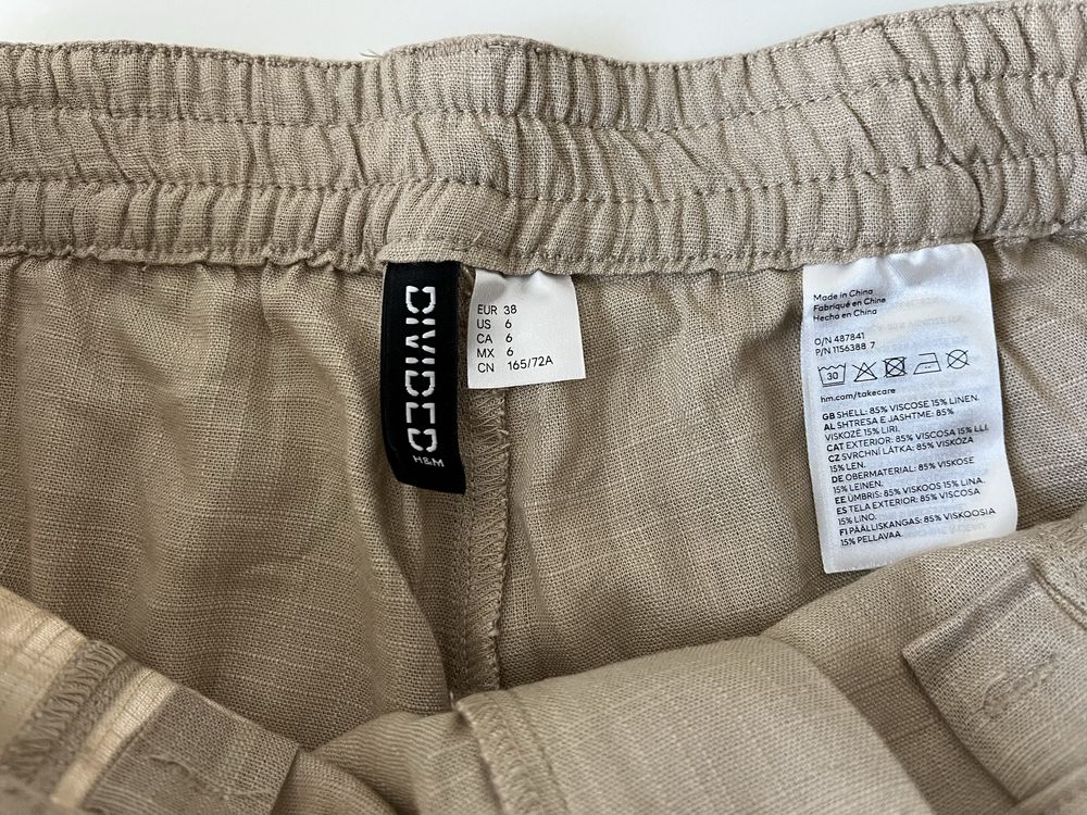 Szorty cargo wiskoza len 38 M H&M