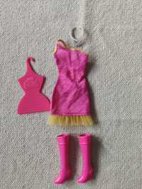 Sukienka dla lalki Barbie plus akcesoria