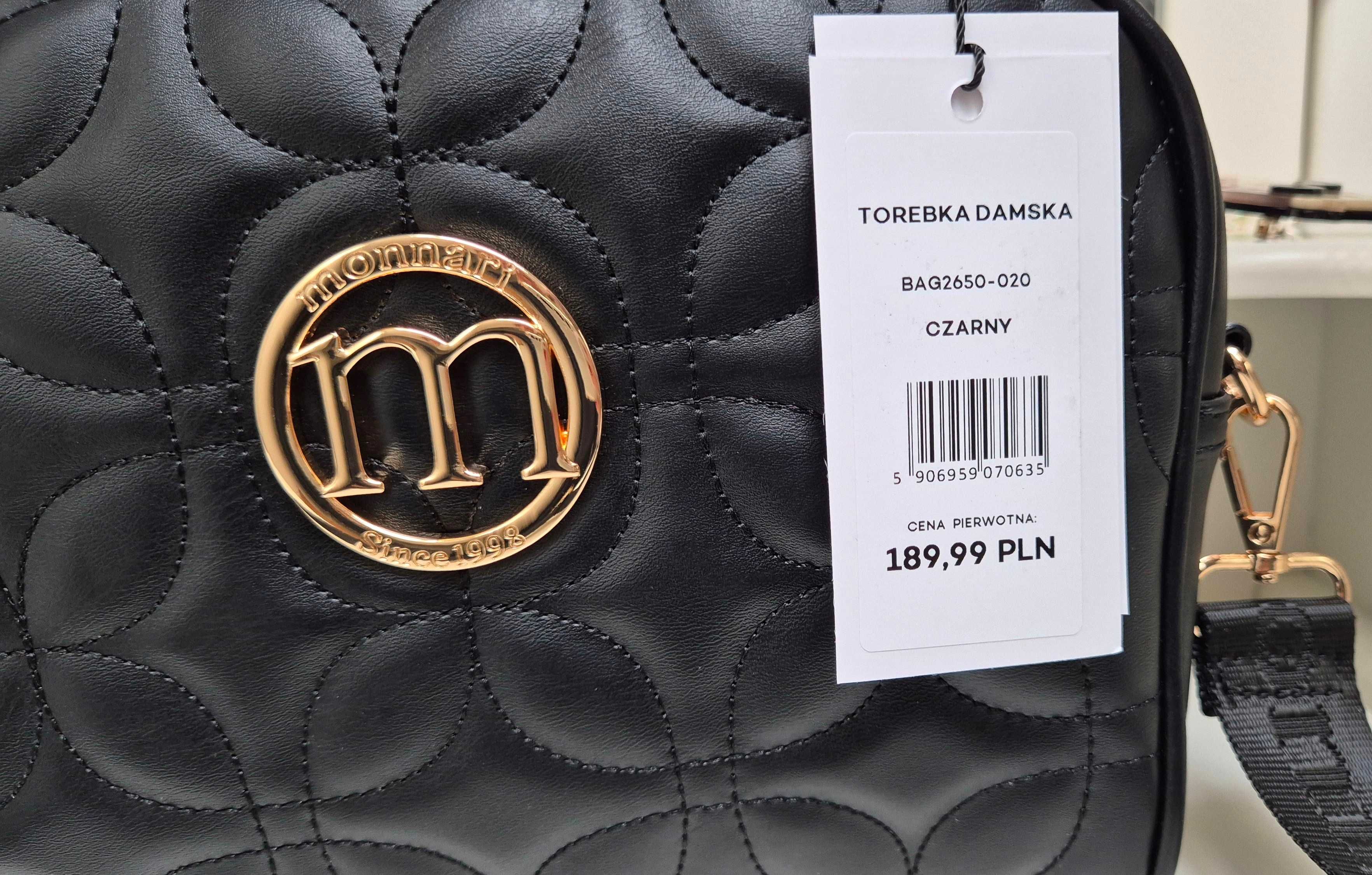 Torebka listonoszka MONNARI pasek LOGO