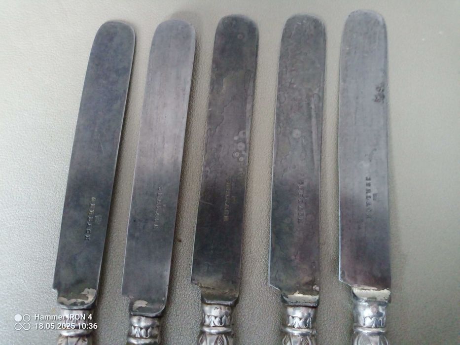 Stary Gerlach- Noże obiadowe- fason z kokardką- około 1900 rok