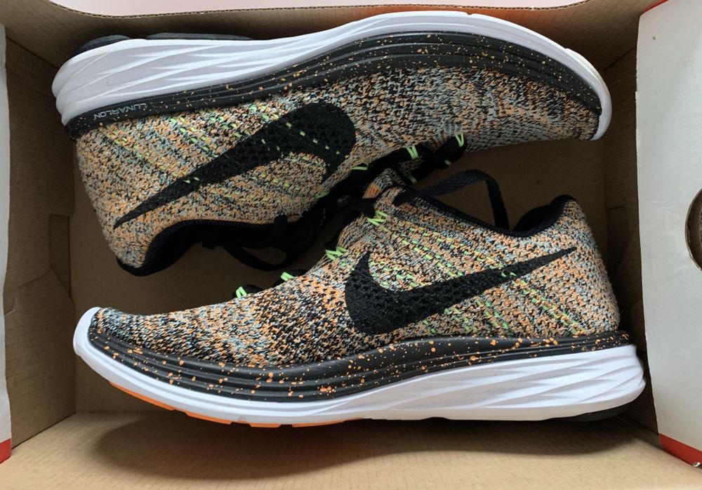 Nike Flyknit Lunar 3 Bright Citrus Black Glacier Ice r.37,5 23,5cm W-w