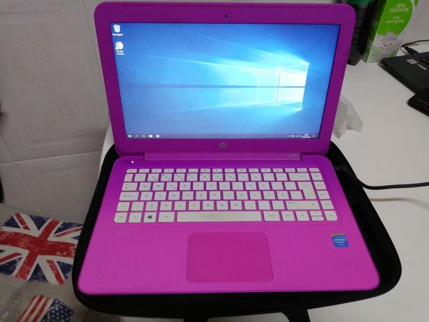Computador HP cor de rosa como novo