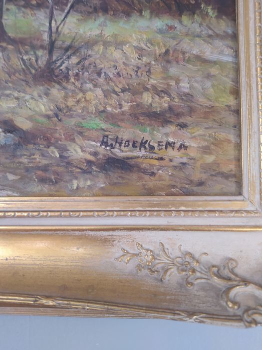 Olejny obraz zabytkowy