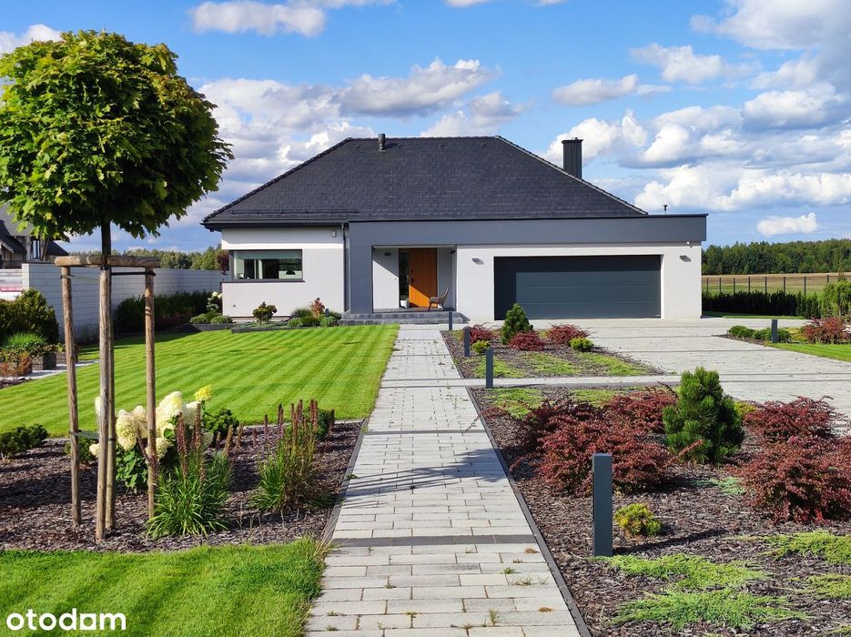 Nowoczesny dom jednorodzinny z profesjonalnie założonym ogrodem