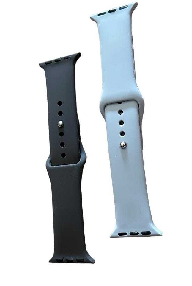 Apple Watch 38/40/41mm 2x Opaska Silikonowa Pasek Szare kod 1800