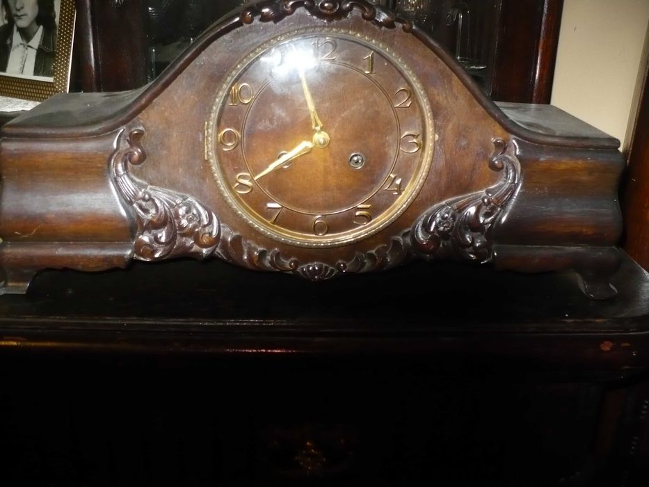 Antyk kompletny zestaw z zegarem stojącym