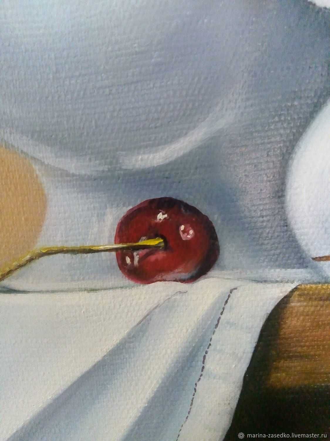 Картина маслом на холсте украинского художника Кувшин с грушей