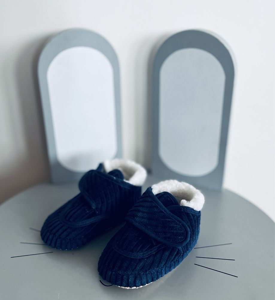 Pantufas bebé 6-12M azul escuro