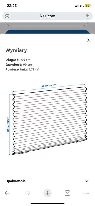 Plisowana roleta Ikea