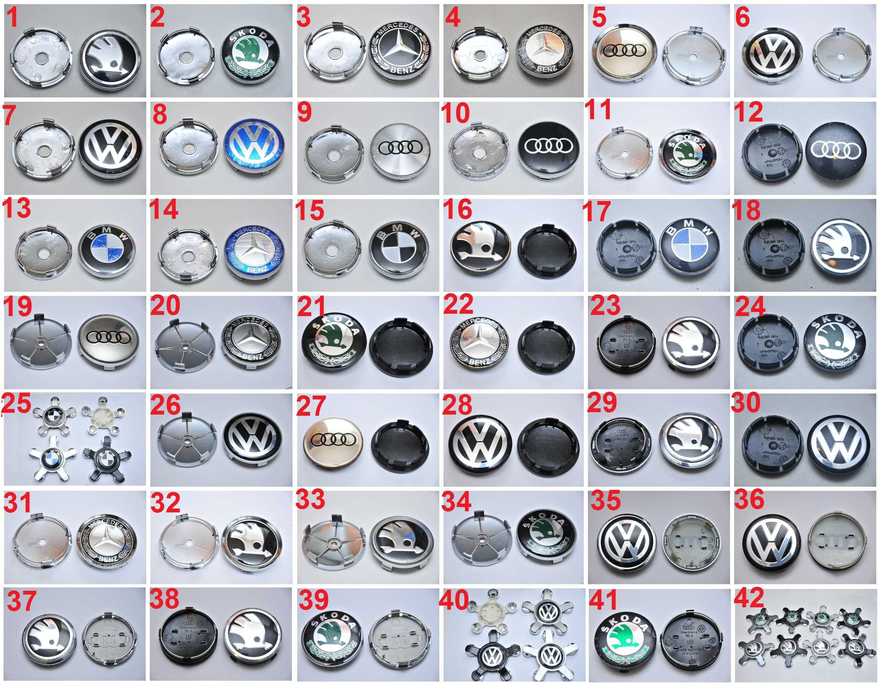 Колпачки/заглушки для дисков Mercedes Audi BMW Skoda Volkswagen