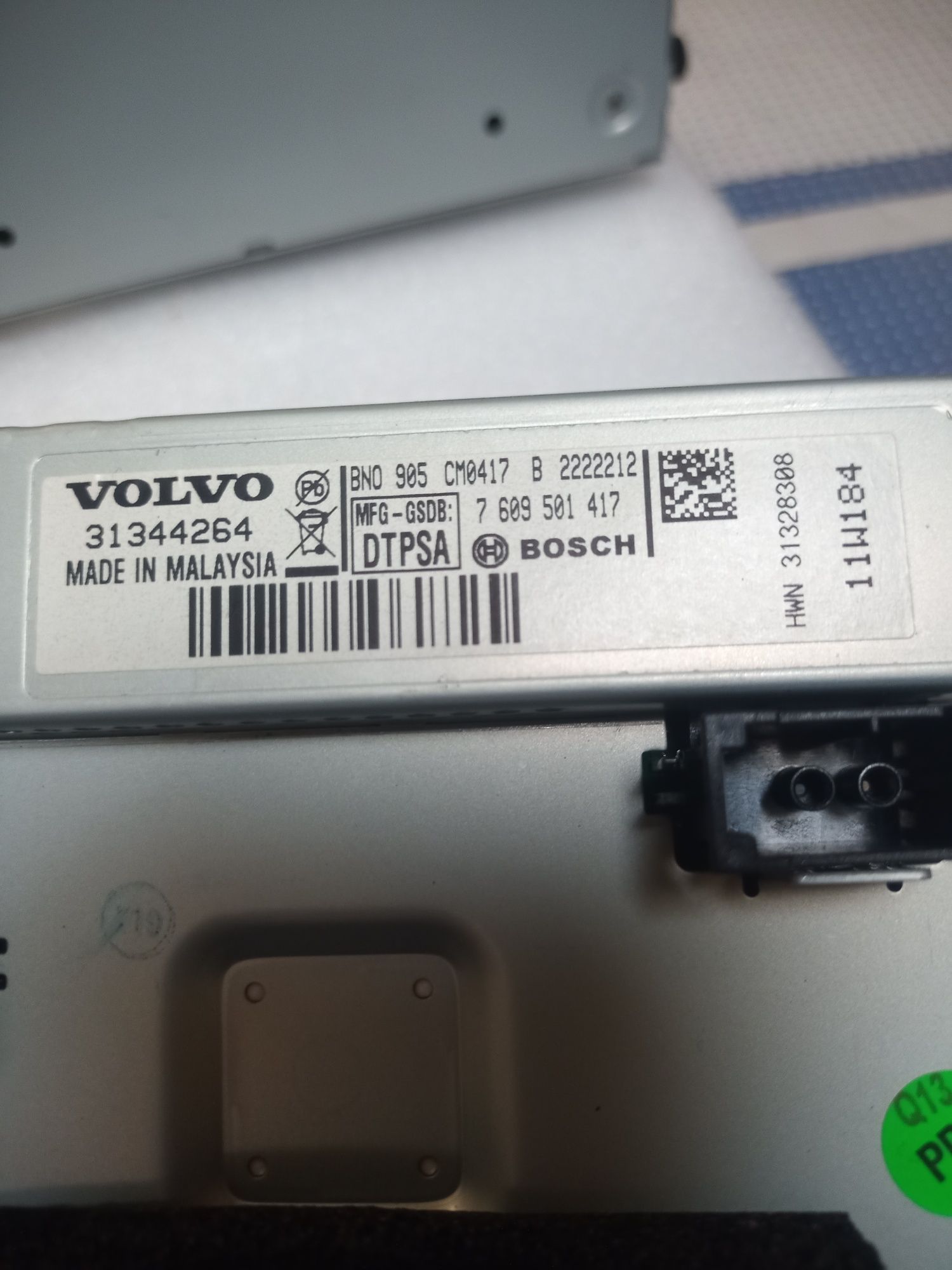 Radio Completo Original Volvo S60 Ano 2010">