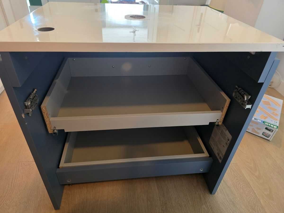 Szafka podumywalkowa Larga Cersanit niebieska 60 cm
