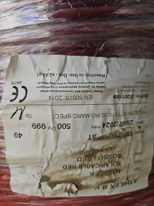 Немецкий солнечный кабель для солнечных панелей провод 10мм2. Оригинал