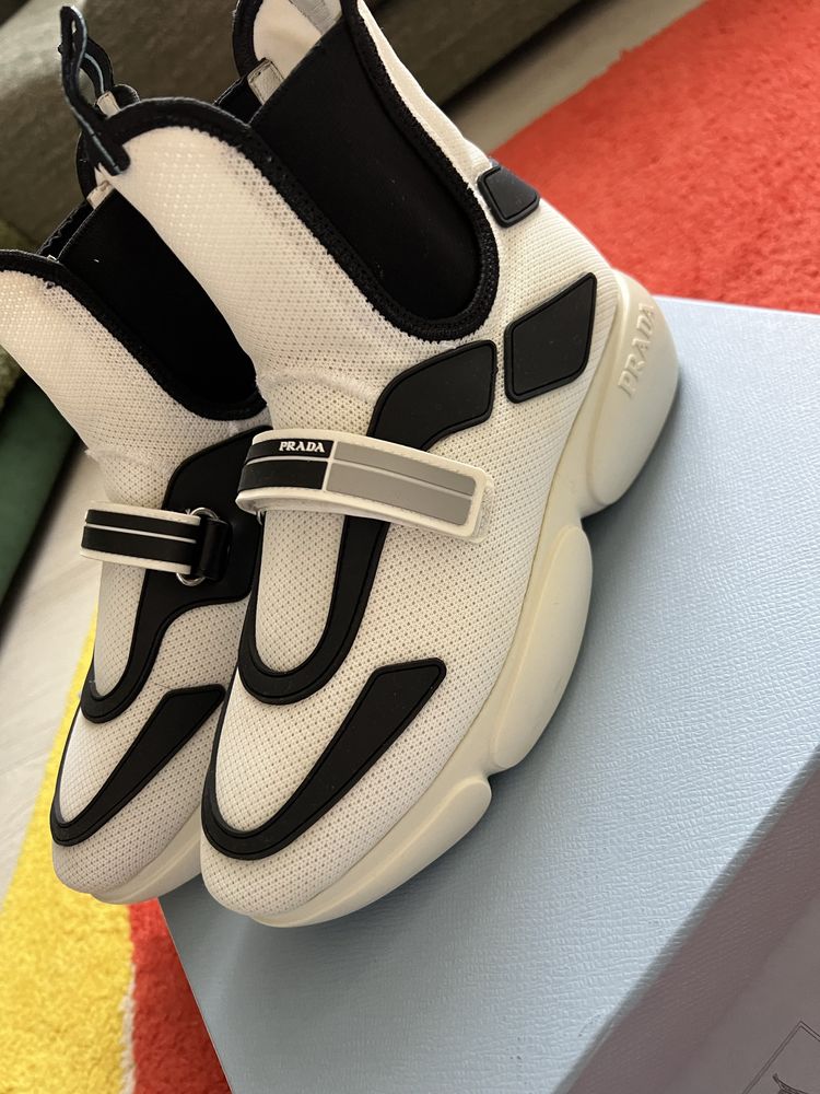 Кросовки  Prada Cloudburst High Top White Black