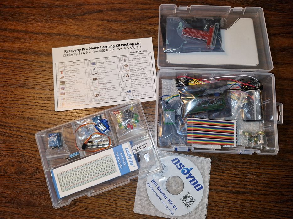 Raspberry pi 3 model B com starter kit, caixa e microSD