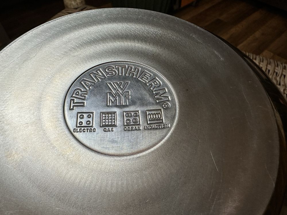 Patelnia profesionalna WMF Wok 36cm z pokrywą 5 L Niemiecki