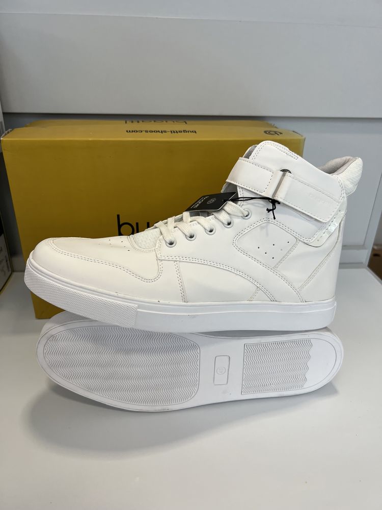 Nowe sneakersy trampki wysokie męskie Bugatti białe 45 outlet