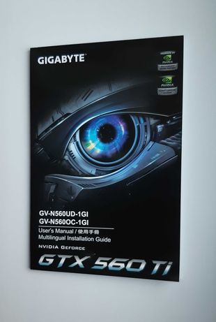 Gigabyte GTX 560 Ti - User's Manual - książeczka