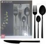 Komplet sztućców Ambition COMO BLACK 24 el