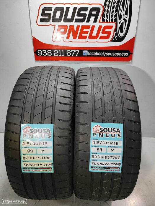 2 pneus semi novos 215-40r18 bridgestone - oferta dos portes