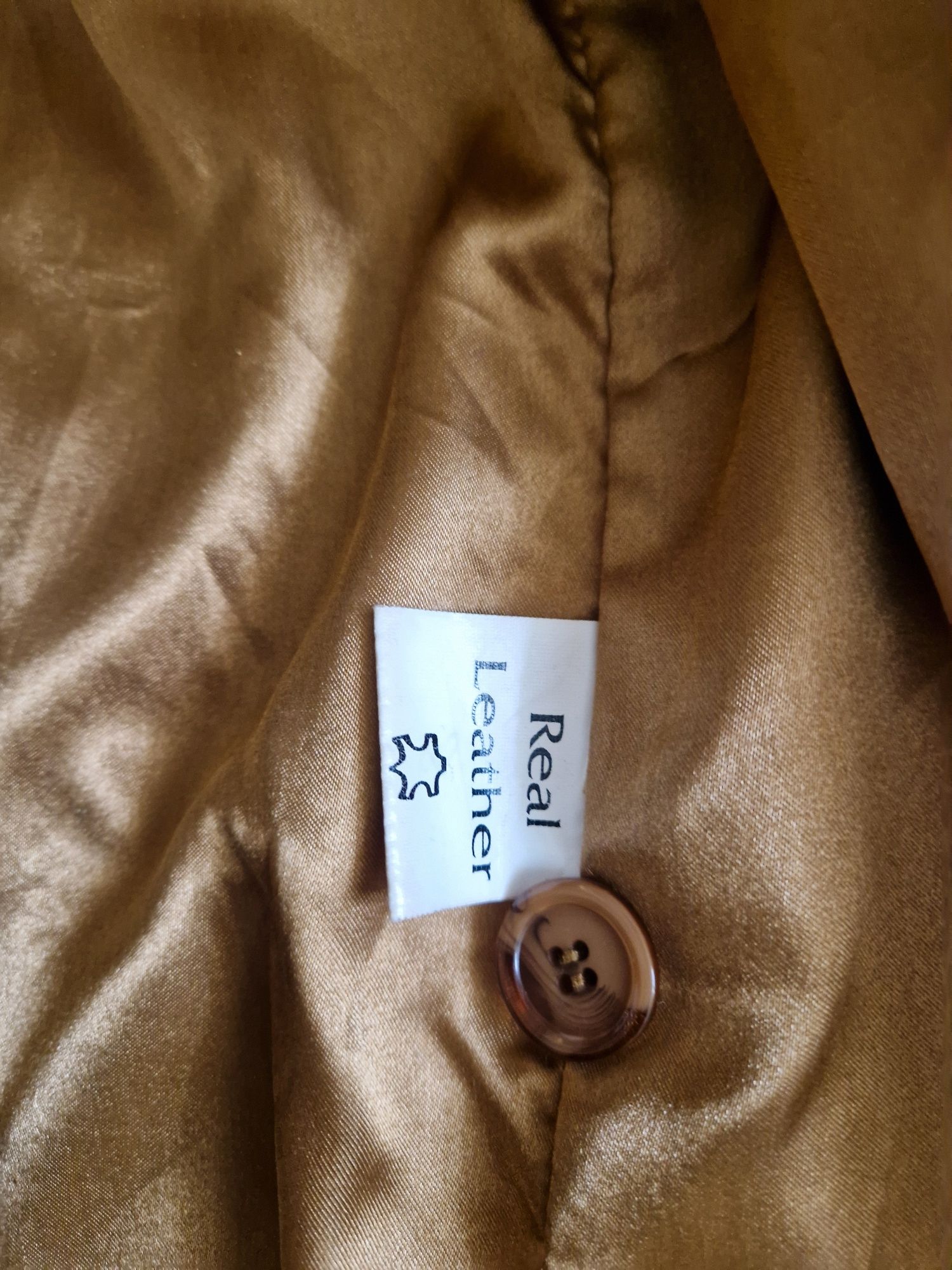 Damska kurtka skórzana camel rozm. M