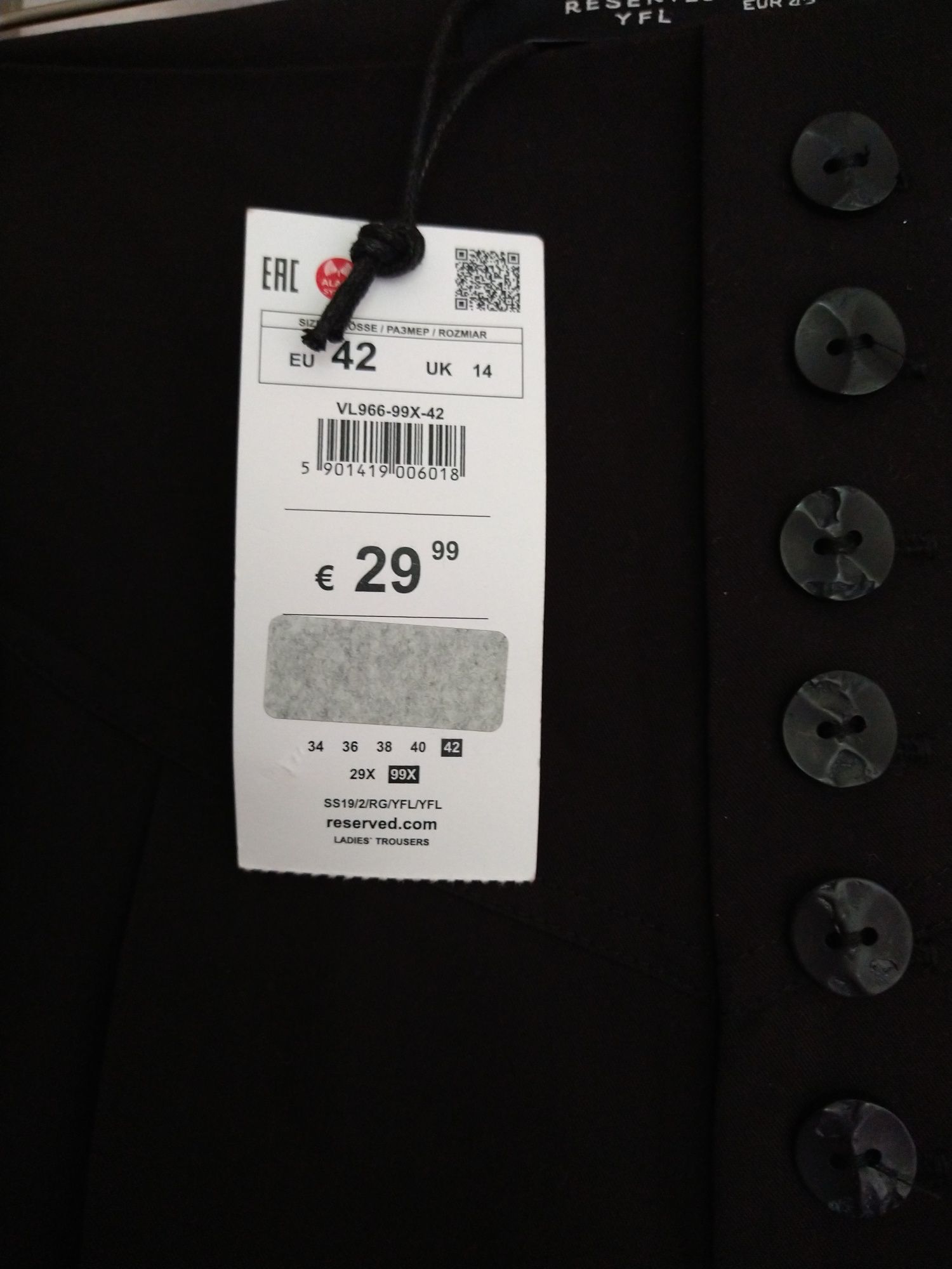 Eleganckie spodnie damskie Reserved 42/lNOWE