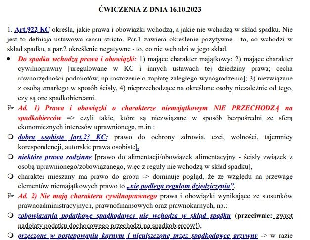 Notatki z prawa rodzinnego i spadkowego!