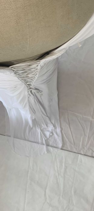 Prosta nowa suknia ślubna 40/42 L/XL Empire gorset cywilny poprawiny