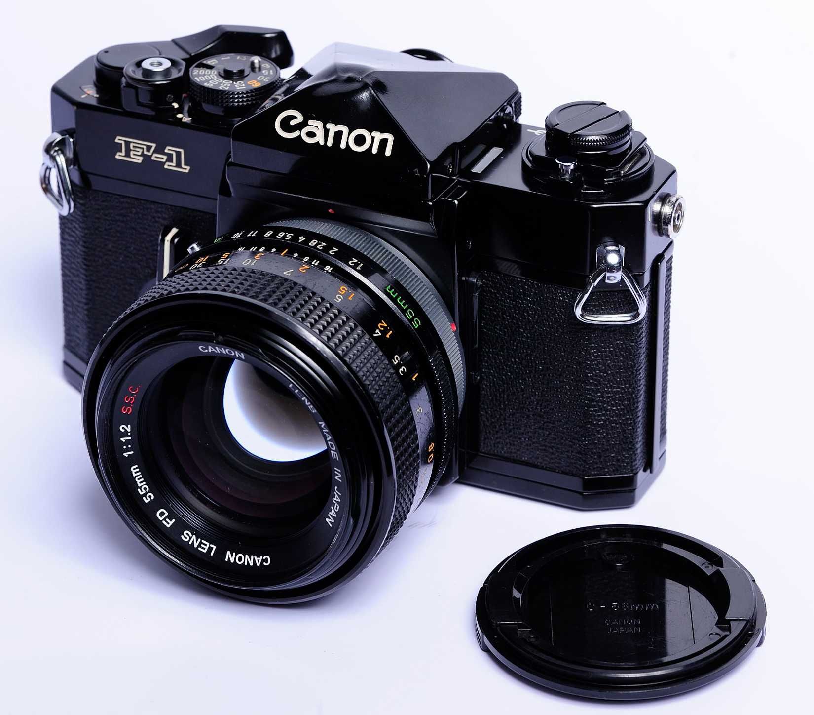 Aparat CANON F-1 + obiektyw Canon SSC 1,2/55- pryzmat lub poziom talii