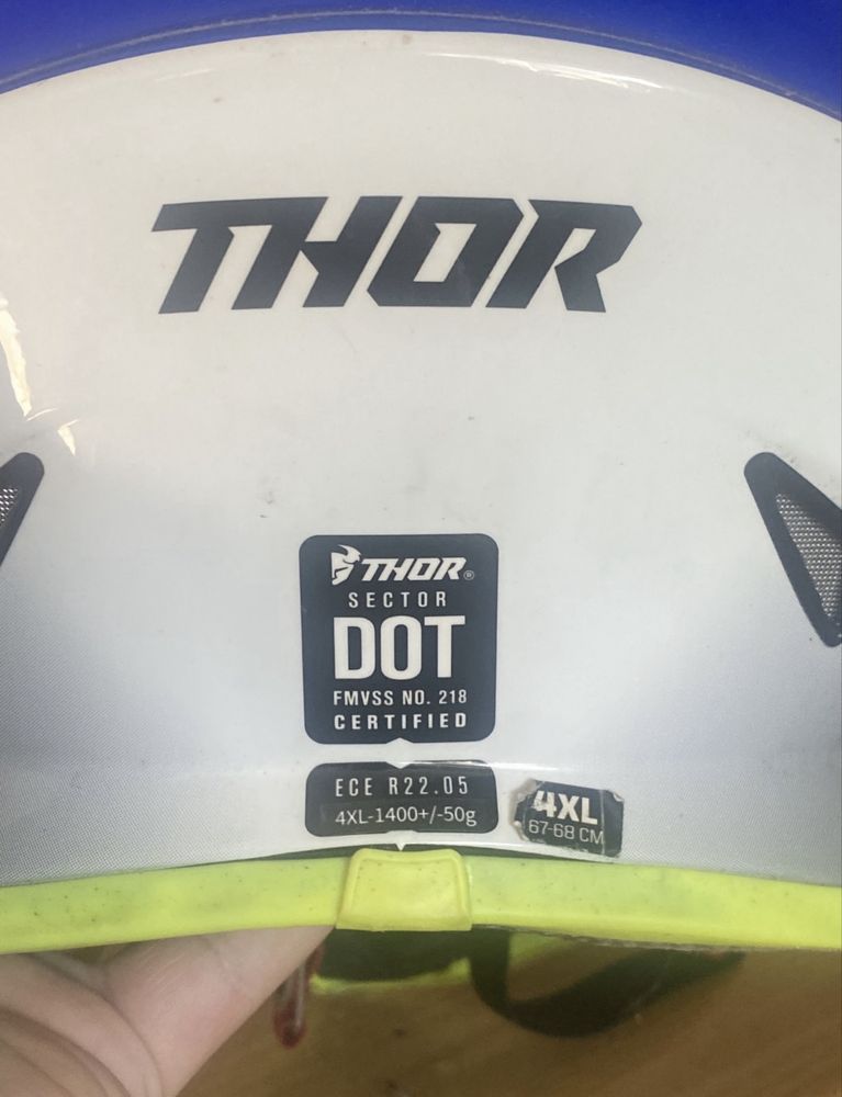 Kask Thor Sector 4XL + gogle Fly Racing