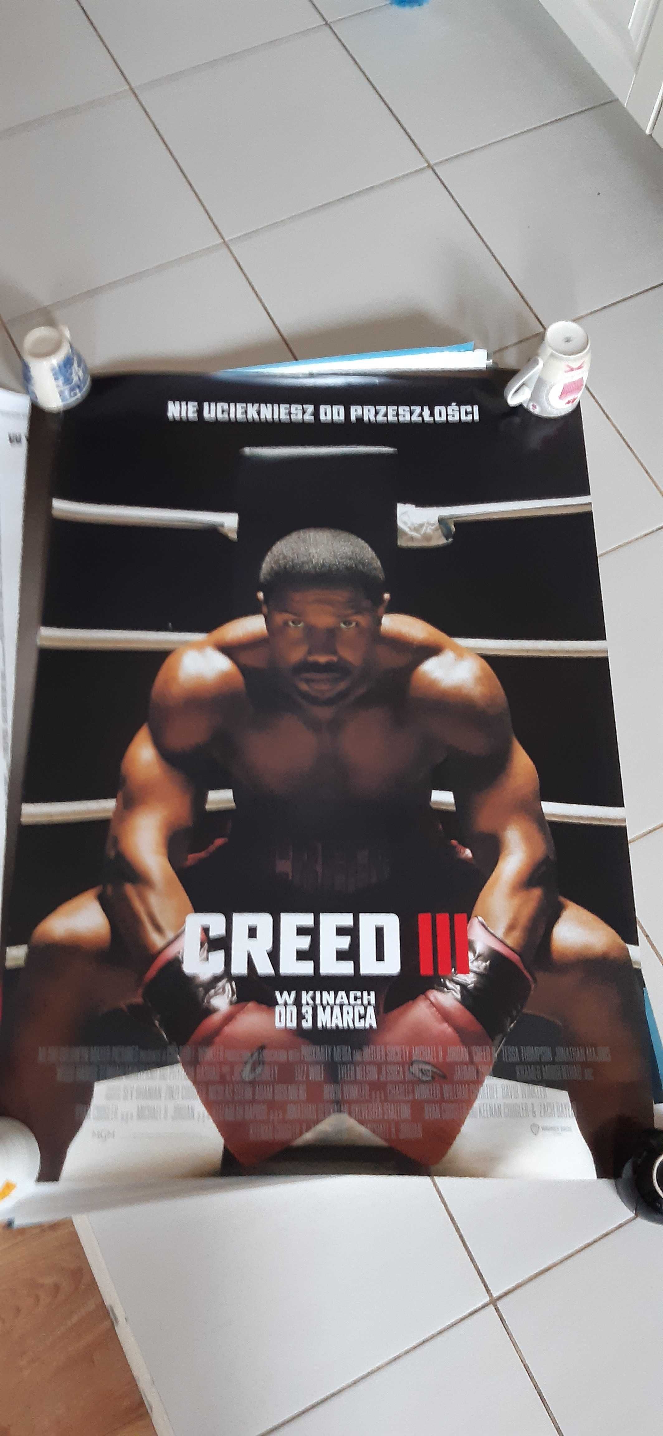 stary plakat filmowy z filmu bokserskiego creed 3