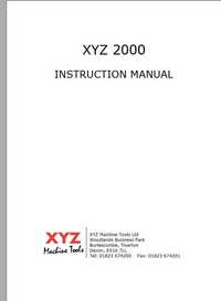 Frezarka XYZ 2000 Dokumentacja Techniczno-Ruchowa