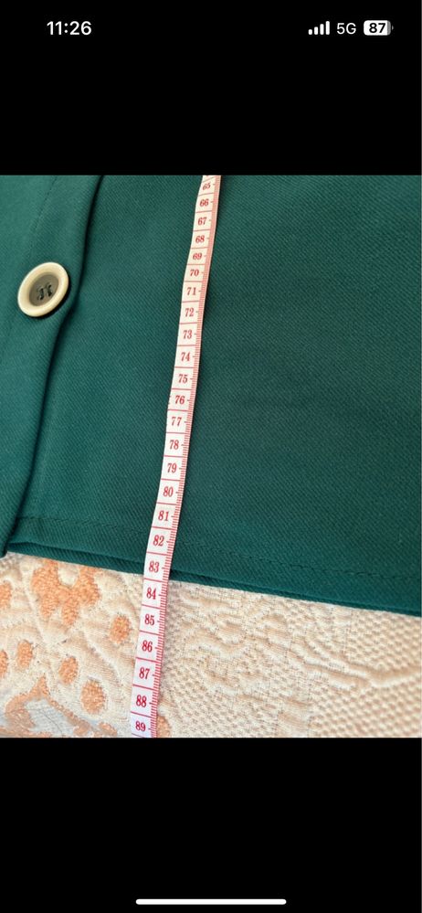 Vestido verde com botões