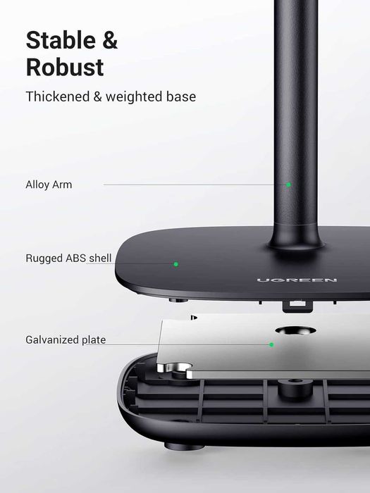 Suporte Ajustável Secretária UGreen para Telemóvel/Tablet