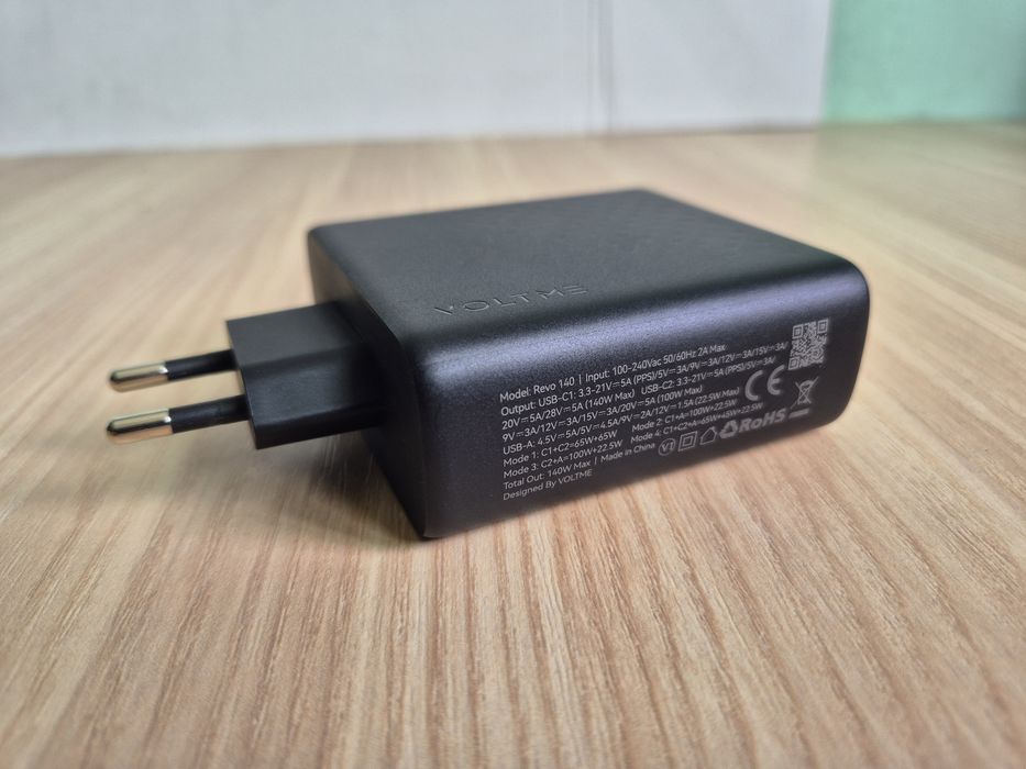 VOLTME 140W GaN зарядка-3 порти, PD3.1/PPS Gan, MacBook, iPhone, Galax