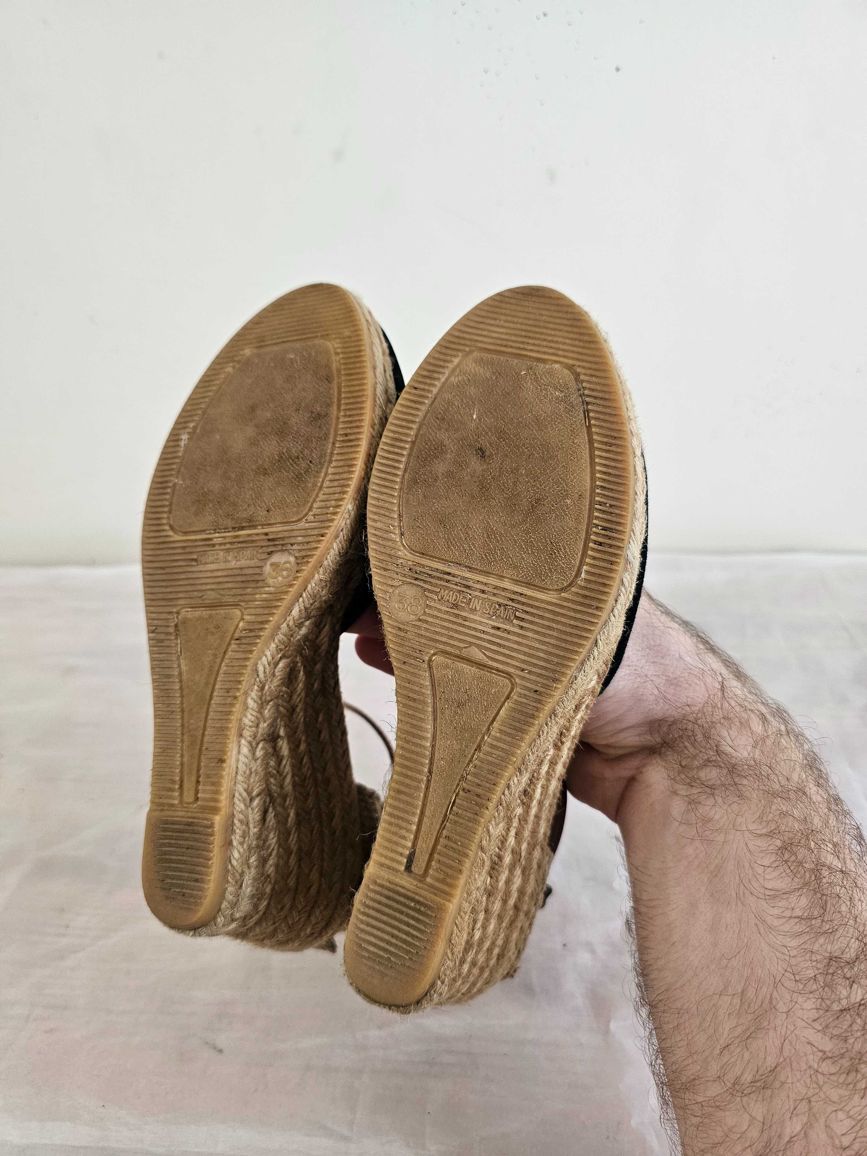 Sandały na platformie skórzane Gaimo r. 38 wkładka 24,5 cm