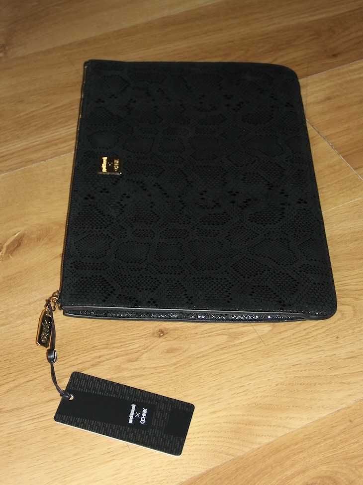 ochnik  etui torebka pokrowiec na laptopa skóra czarna lauren hilfiger