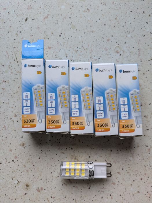 Żarówka LED x5 G9 6000k 4W 350lm
