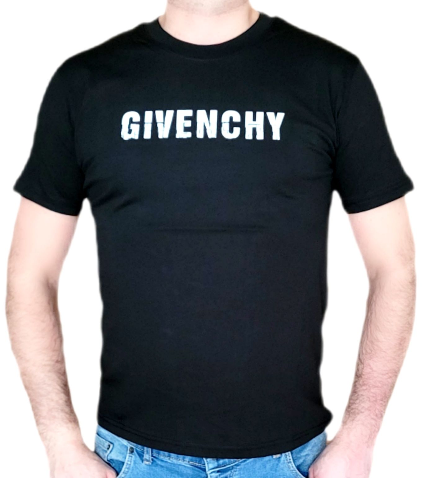 Koszulka T-Shirt Męski Givenchy Paris  czarna