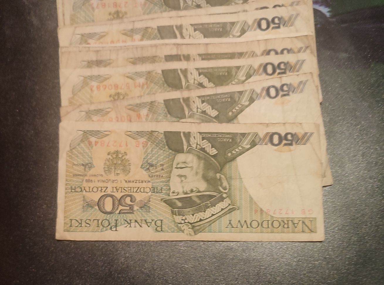 Banknoty 50zł rok 1988