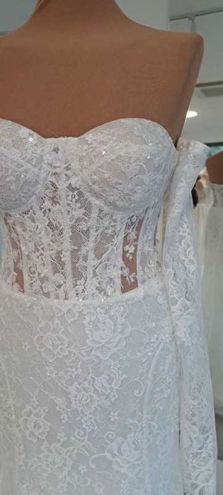 Hit Bestseller Mallory suknia ślubna rybka syrena gorsetowa roz.38