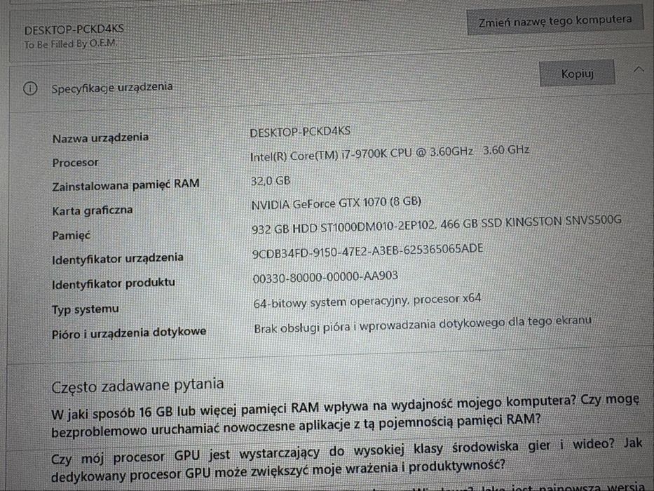 Zestaw PC dwa monitory razer logitech
