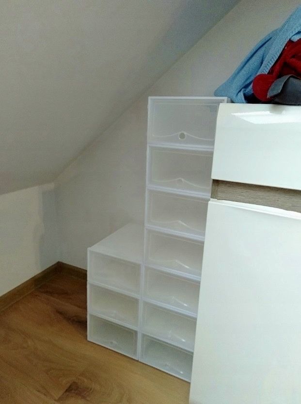 10x pudełka na buty pojemniki szafka organizer na obuwię