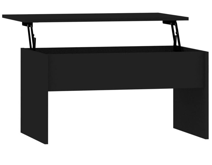 Stolik kawowy, czarny, 80x50,5x41,5 cm, materiał drewnopochodny NOWY