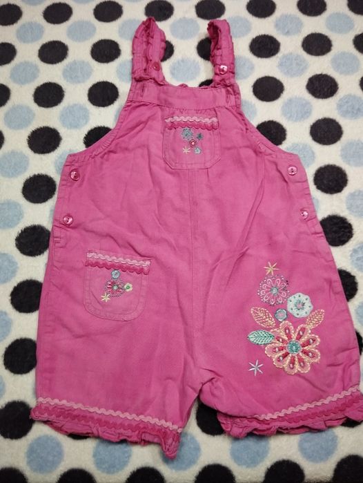 Ogrodniczki spodenki 80/86 lniane z lnu